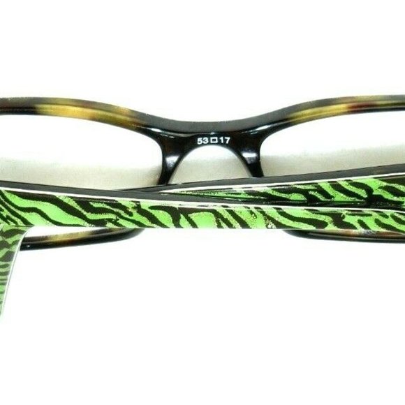 Thalia Eyeglass Frames 53-17-140 Filipa Tortoise Shell Neon Green Glitter Tiger - Picture 10 of 12